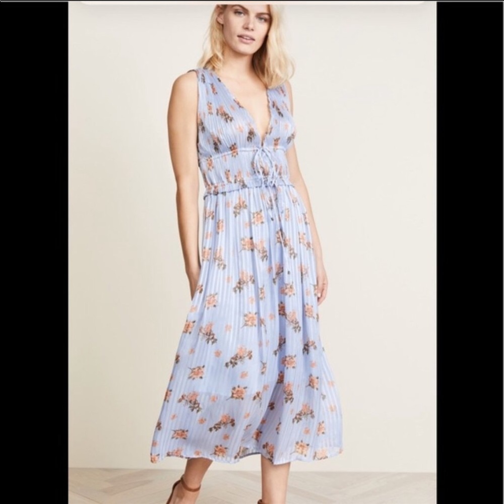 ASTR The Label Miranda Floral Midi Dress M